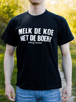Zwart T-shirt Melk de Koe, Niet de Boer