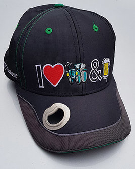 Zwarte cap I love Tractors & Bier 