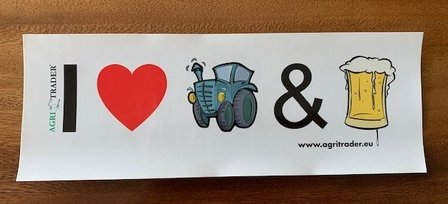 Sticker I Love Tractors & Bier