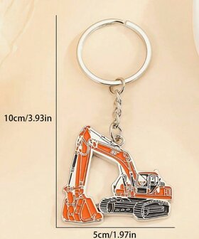 Metalen graafmachine - sleutelhanger - 2