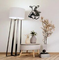 Metalen wanddecoratie - koe