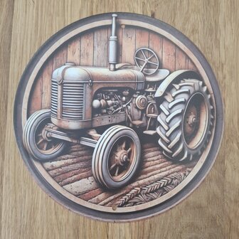 Metalen wandbord oldtimer tractor