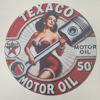Metalen wandbord Texaco Motor Oil