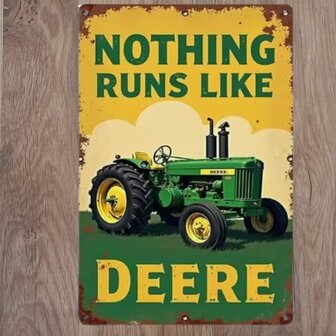 Metalen wandbord - John Deere