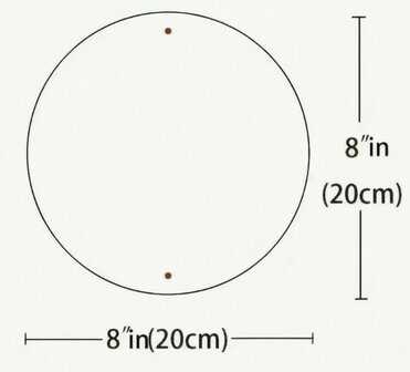 Metalen wandbord - afmeting