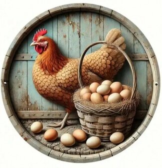 Metalen wandbord - Kip