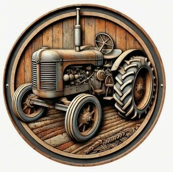 Metalen wandbord - Oldtimer