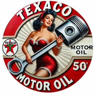 Metalen wandbord - Texaco Motor Oil