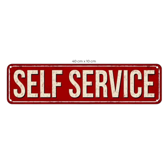 Rechthoekige metalen wandborden - self service