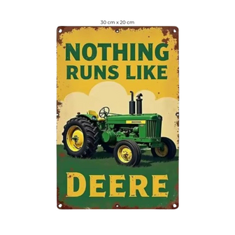Rechthoekige metalen wandborden - John Deere