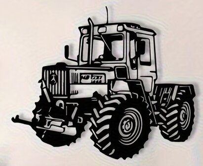 Metalen wanddecoratie - MB tractor - 30 cm breed