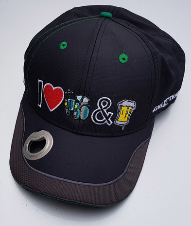 Zwarte cap I love Tractors & Bier 