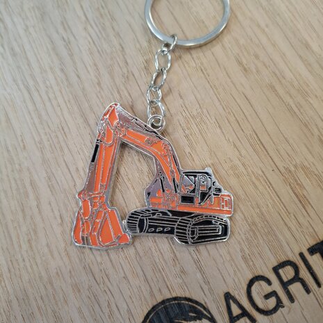 Metalen graafmachine - sleutelhanger - 1