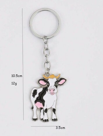 Sleutelhanger metaal - koe