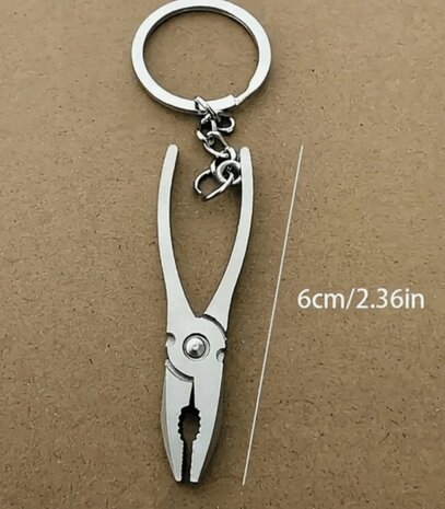 Metalen sleutelhanger - gereedschapsset