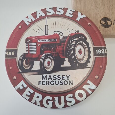 Wandbord metaal - massey ferguson
