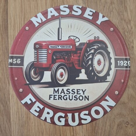 Wandbord metaal - massey ferguson