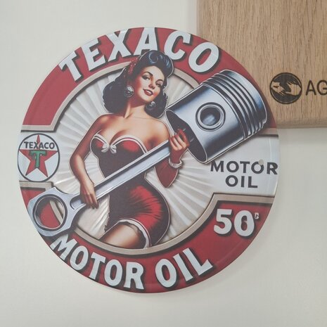 Metalen wandbord Texaco Motor Oil