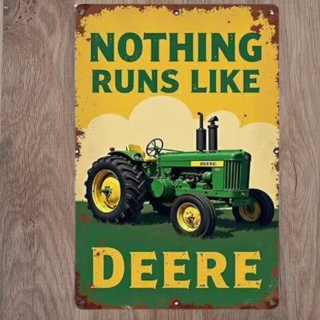 Metalen wandbord - John Deere