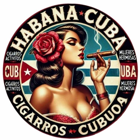 Metalen wandbord - Habana Cuba