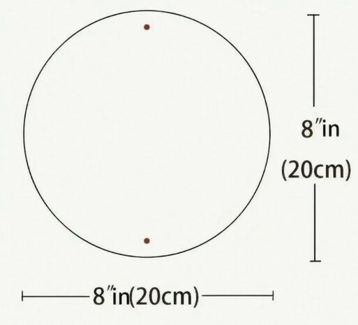 Metalen wandbord - afmeting
