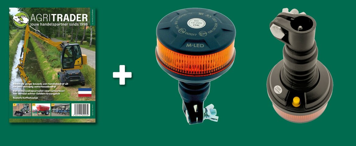 Jaarabonnement + gratis M-LED zwaailamp / flitslamp