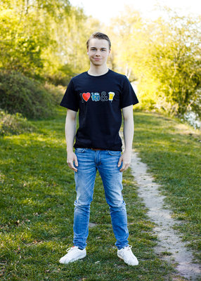 Zwart T-shirt - I love Tractors & Bier -