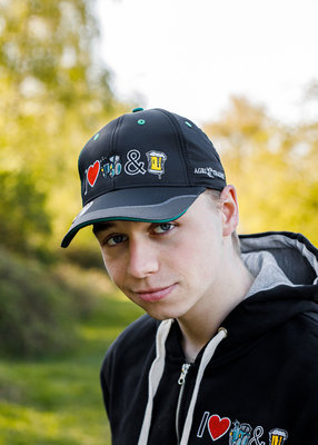 Zwarte cap I love Tractors & Bier