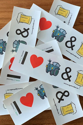 Sticker I Love Tractors & Bier