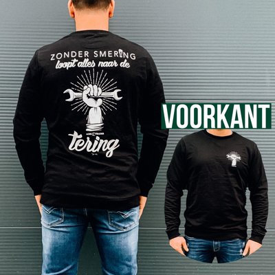 Trui "Zonder Smering Loopt Alles Naar De Tering"