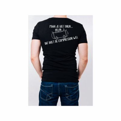 T-shirt of Polo -  Maak je niet druk, dat doet de compressor wel -  (3 kleuren)